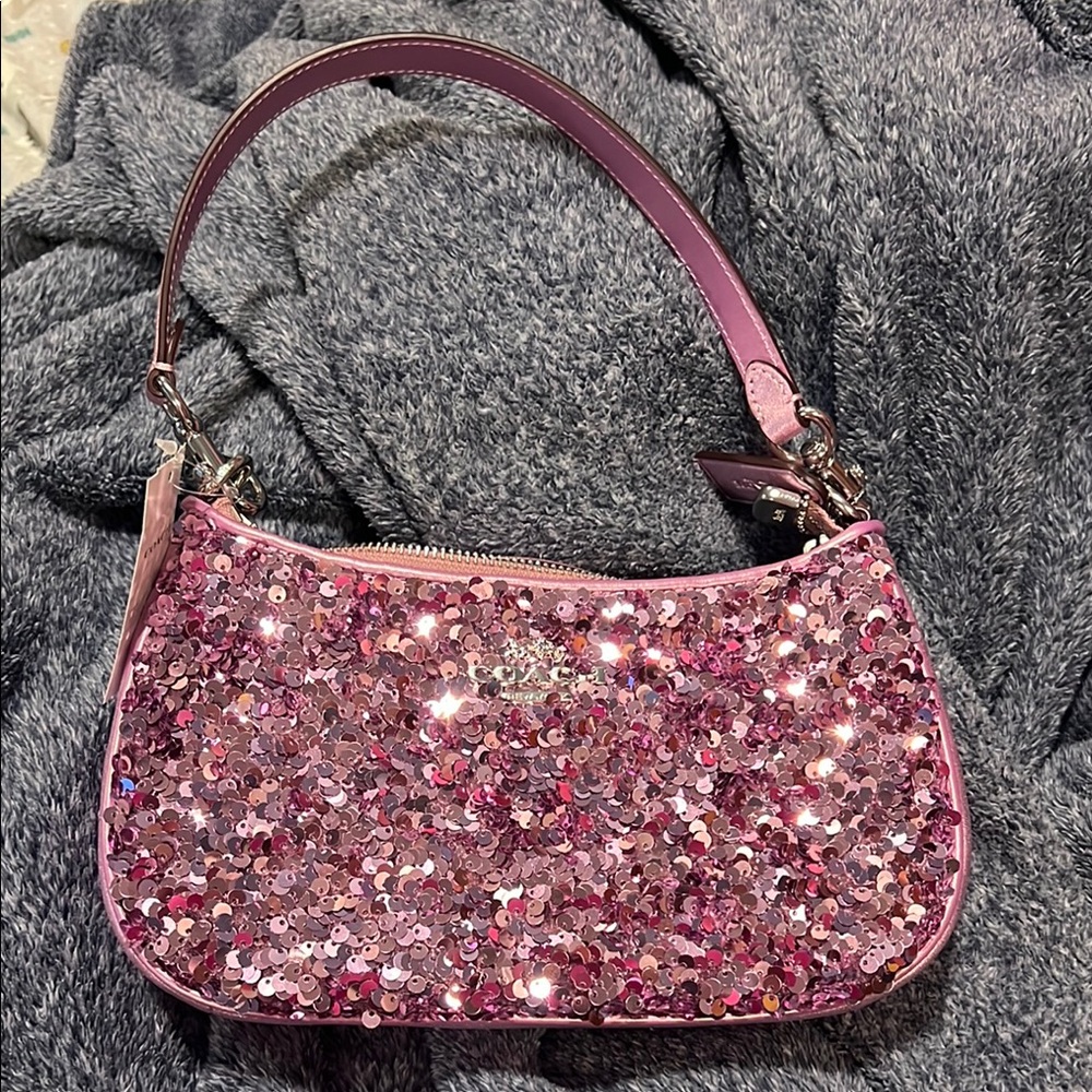 Coach Pink Sequin Shoulder Bag